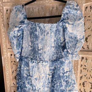 NWT Reformation Mini Dress with Puff Sleeve